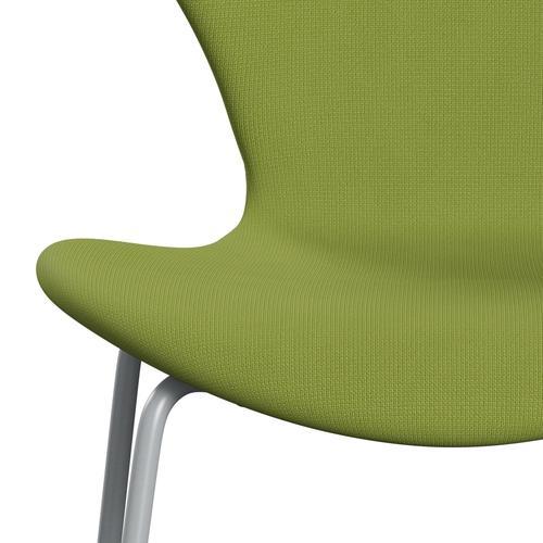 [product_category]-Fritz Hansen 3107 Chair Full Upholstery, Silver Grey/Fame Light Grass Green-Fritz Hansen-3107FU-F68145-SIGREY-FRI-6