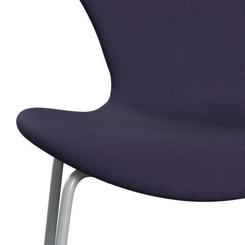 [product_category]-Fritz Hansen 3107 Chair Full Upholstery, Silver Grey/Fame Violet Dark-Fritz Hansen-3107FU-F65082-SIGREY-FRI-6