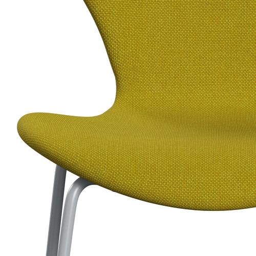 [product_category]-Fritz Hansen 3107 Chair Full Upholstery, Silver Grey/Hallingdal Yellow/Green-Fritz Hansen-3107FU-HAL420-SIGREY-FRI-6