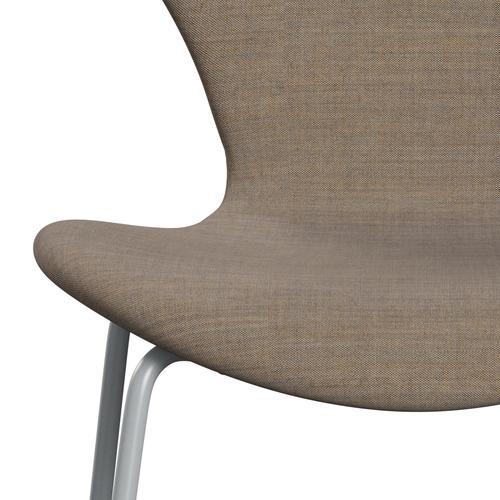 [product_category]-Fritz Hansen 3107 Chair Full Upholstery, Silver Grey/Remix Light Brown (Rem242)-Fritz Hansen-3107FU-REM242-SIGREY-FRI-6