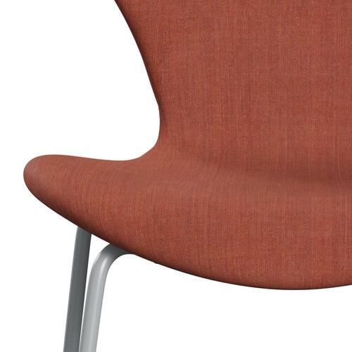 [product_category]-Fritz Hansen 3107 Chair Full Upholstery, Silver Grey/Remix Rust Red-Fritz Hansen-3107FU-REM632-SIGREY-FRI-6