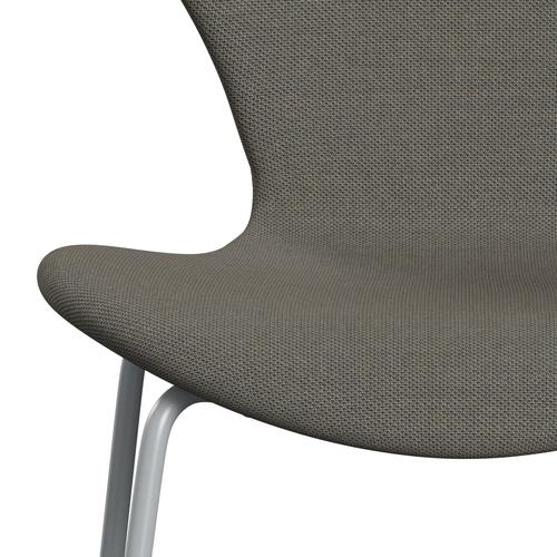 [product_category]-Fritz Hansen 3107 Chair Full Upholstery, Silver Grey/Steelcut Trio Light Brown-Fritz Hansen-3107FU-STR253-SIGREY-FRI-6