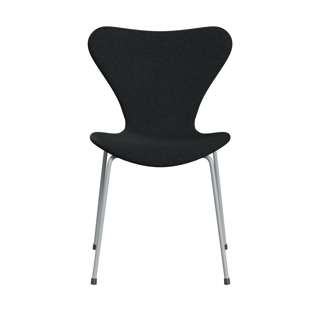 [product_category]-Fritz Hansen 3107 Chair Full Upholstery, Silver Grey/Sunniva 2 Black/Dark Grey-Fritz Hansen-3107FU-SV183-SIGREY-FRI-1