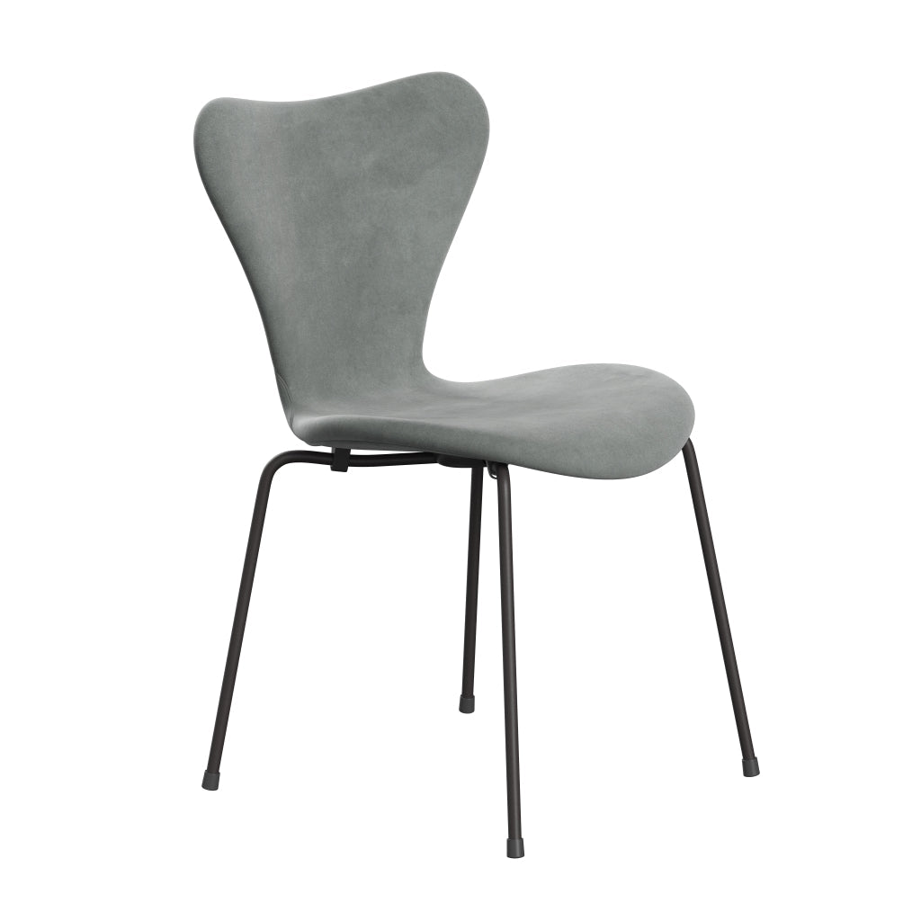 [product_category]-Fritz Hansen 3107 Chair Full Upholstery, Warm Graphite/Belfast Velvet Seal Grey-Fritz Hansen-3107FU-BEL139-WARGRA-FRI-2