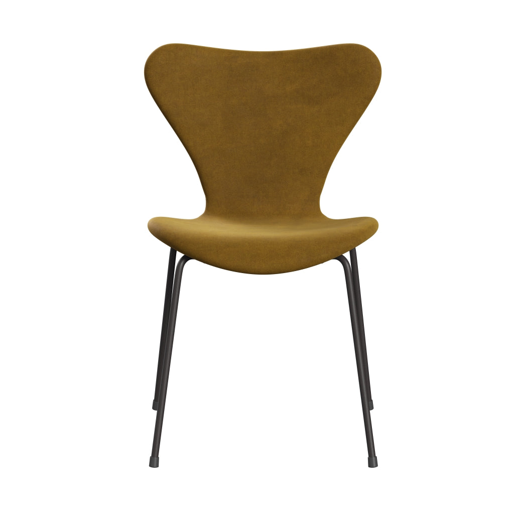 [product_category]-Fritz Hansen 3107 Chair Full Upholstery, Warm Graphite/Belfast Velvet Soft Ochre-Fritz Hansen-3107FU-BEL926-WARGRA-FRI-1