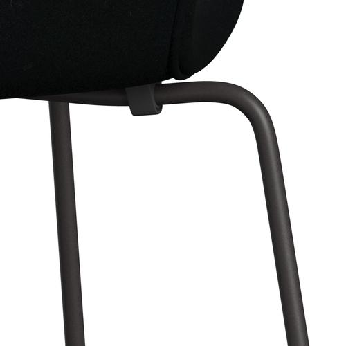 [product_category]-Fritz Hansen 3107 Chair Full Upholstery, Warm Graphite/Divina Black-Fritz Hansen-3107FU-DIV191-WARGRA-FRI-7