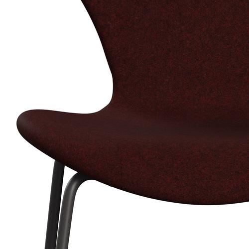 [product_category]-Fritz Hansen 3107 Chair Full Upholstery, Warm Graphite/Divina Melange Burgundy-Fritz Hansen-3107FU-DIM597-WARGRA-FRI-6