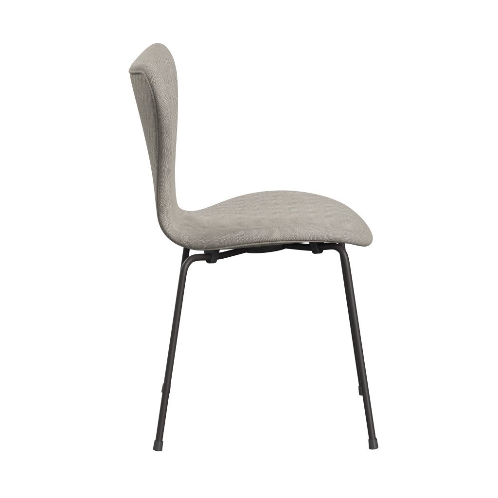 [product_category]-Fritz Hansen 3107 Chair Full Upholstery, Warm Graphite/Hallingdal Light Grey (Hal103)-Fritz Hansen-3107FU-HAL103-WARGRA-FRI-3