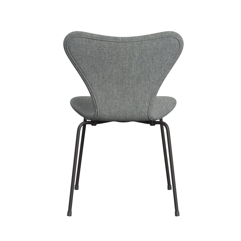 [product_category]-Fritz Hansen 3107 Chair Full Upholstery, Warm Graphite/Hallingdal White Grey-Fritz Hansen-3107FU-HAL116-WARGRA-FRI-4