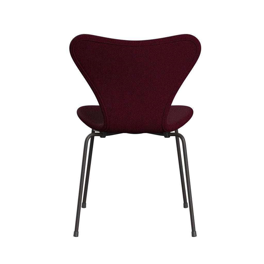 [product_category]-Fritz Hansen 3107 Chair Full Upholstery, Warm Graphite/Hallingdal Wine Red/Violet-Fritz Hansen-3107FU-HAL573-WARGRA-FRI-4