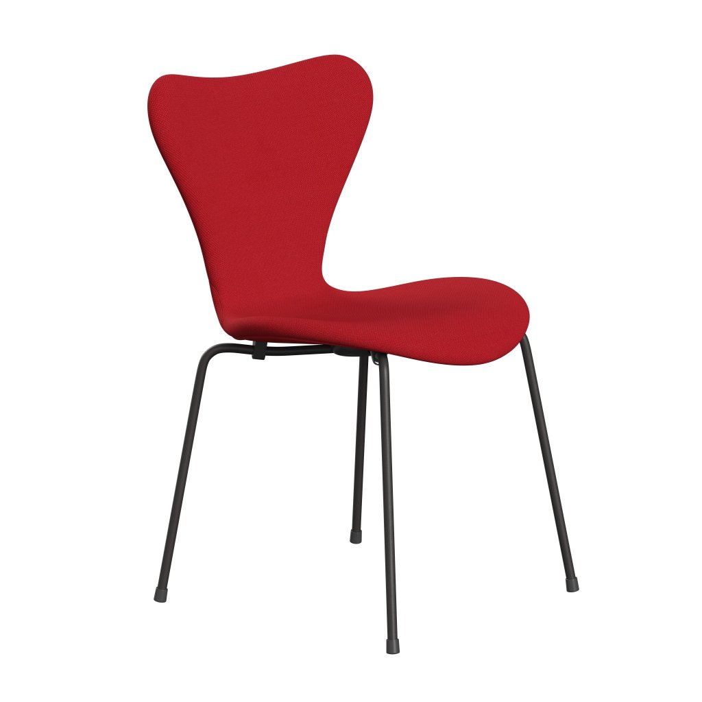 [product_category]-Fritz Hansen 3107 Chair Full Upholstery, Warm Graphite/Steelcut Trio Light Red-Fritz Hansen-3107FU-STR666-WARGRA-FRI-2