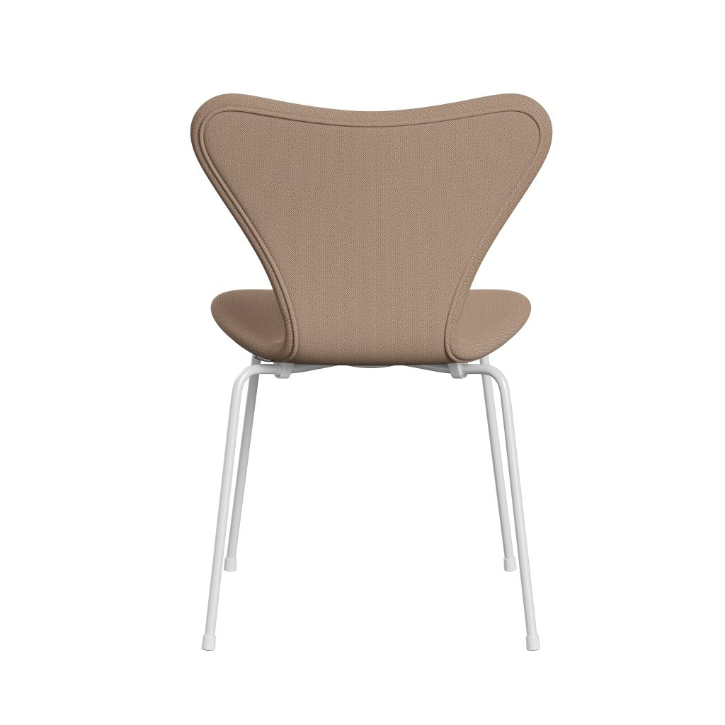 [product_category]-Fritz Hansen 3107 Chair Full Upholstery, White/Capture Pink Sand-Fritz Hansen-3107FU-CP4803-DRWH-FRI-4