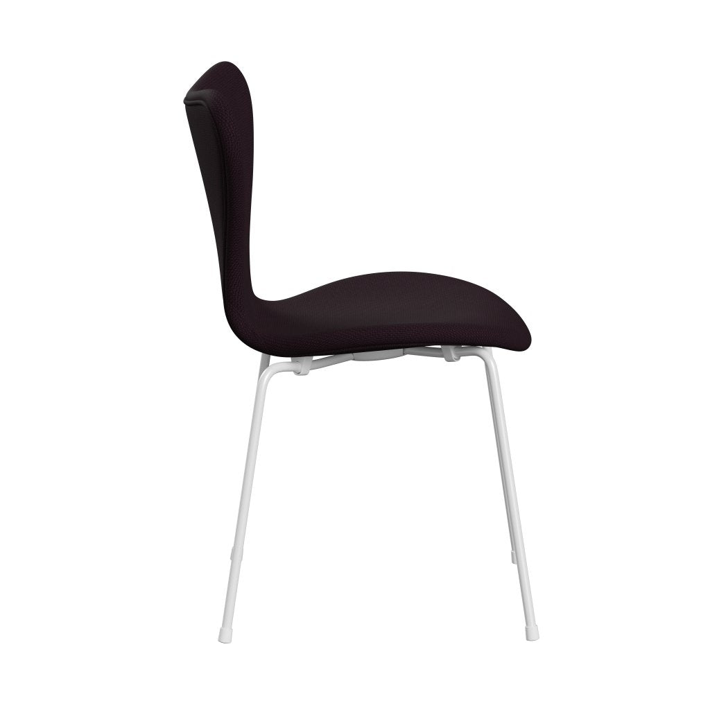 [product_category]-Fritz Hansen 3107 Chair Full Upholstery, White/Diablo Plum-Fritz Hansen-3107FU-DIA301-DRWH-FRI-3