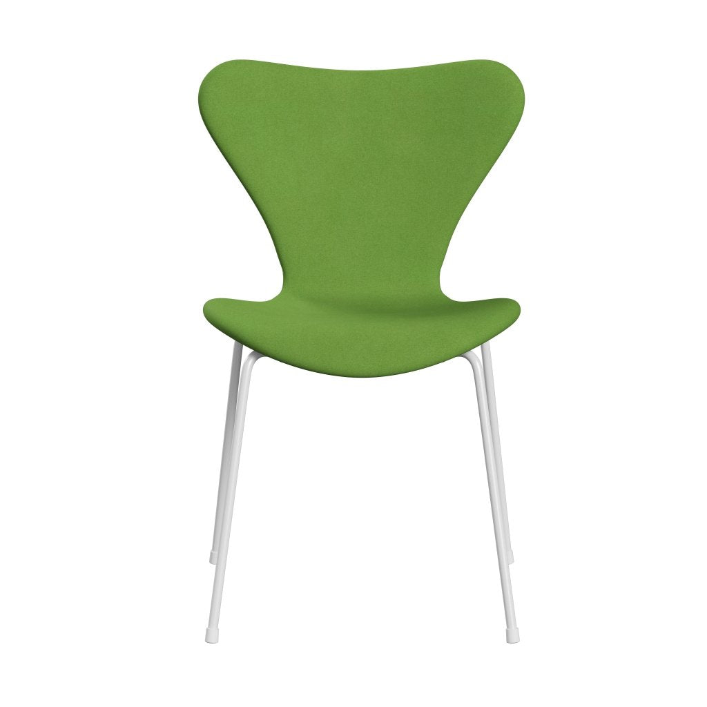 [product_category]-Fritz Hansen 3107 Chair Full Upholstery, White/Divina Lime Light-Fritz Hansen-3107FU-DIV956-DRWH-FRI-1