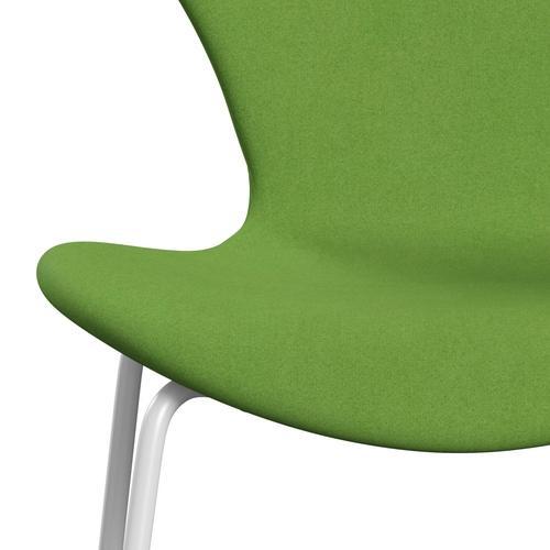 [product_category]-Fritz Hansen 3107 Chair Full Upholstery, White/Divina Lime Light-Fritz Hansen-3107FU-DIV956-DRWH-FRI-6