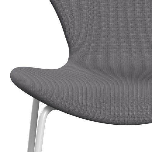 [product_category]-Fritz Hansen 3107 Chair Full Upholstery, White/Fame Grey (F60078)-Fritz Hansen-3107FU-F60078-DRWH-FRI-6