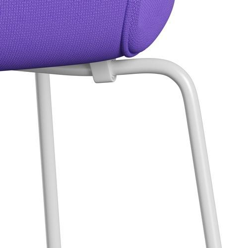 [product_category]-Fritz Hansen 3107 Chair Full Upholstery, White/Fame Violet Light-Fritz Hansen-3107FU-F65083-DRWH-FRI-7