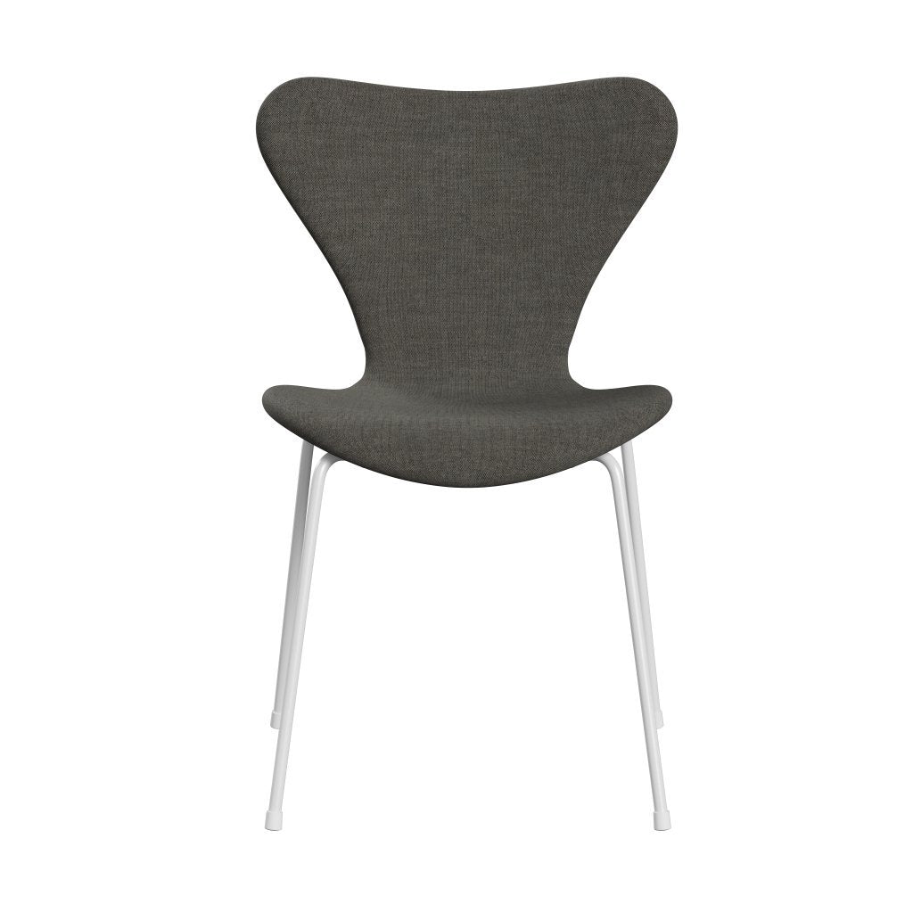 [product_category]-Fritz Hansen 3107 Chair Full Upholstery, White/Remix Black & White-Fritz Hansen-3107FU-REM152-DRWH-FRI-1