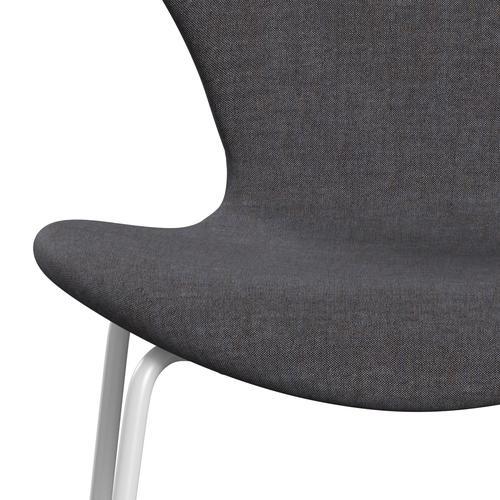 [product_category]-Fritz Hansen 3107 Chair Full Upholstery, White/Remix Dark Grey (Rem266)-Fritz Hansen-3107FU-REM266-DRWH-FRI-6