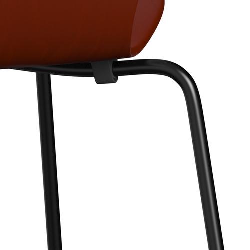 [product_category]-Fritz Hansen 3107 Chair Unupholstered, Black/Dyed Ash Venetian Red-Fritz Hansen-3107-CA675-DRBL-FRI-7