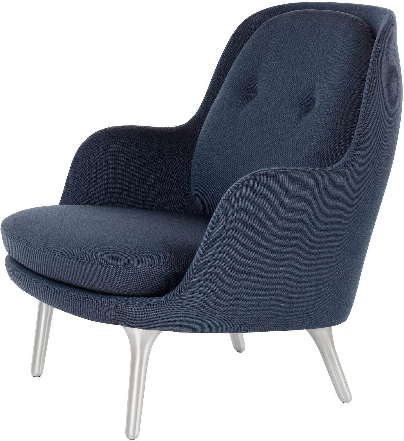 [product_category]-Fritz Hansen Fri Lounge Chair Aluminium, Rime Iris-Fritz Hansen-JH4-781-FRI-1