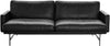 Fritz Hansen Lissoni sofa skinn 2-person, eleganse svart