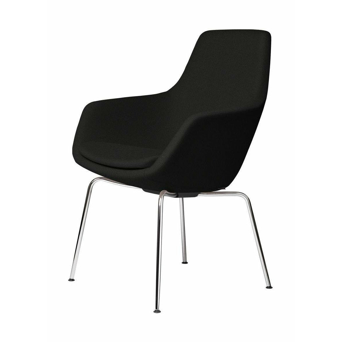 [product_category]-Fritz Hansen Little Giraffe Armchair Chrome Base Fabric Christianshavn, Black Uni-Fritz Hansen-3201-CHRO-CHRI-1175-FRI-1