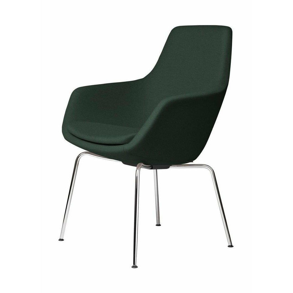 [product_category]-Fritz Hansen Little Giraffe Armchair Chrome Base Fabric Christianshavn, Dark Green Uni-Fritz Hansen-3201-CHRO-CHRI-1160-FRI-1