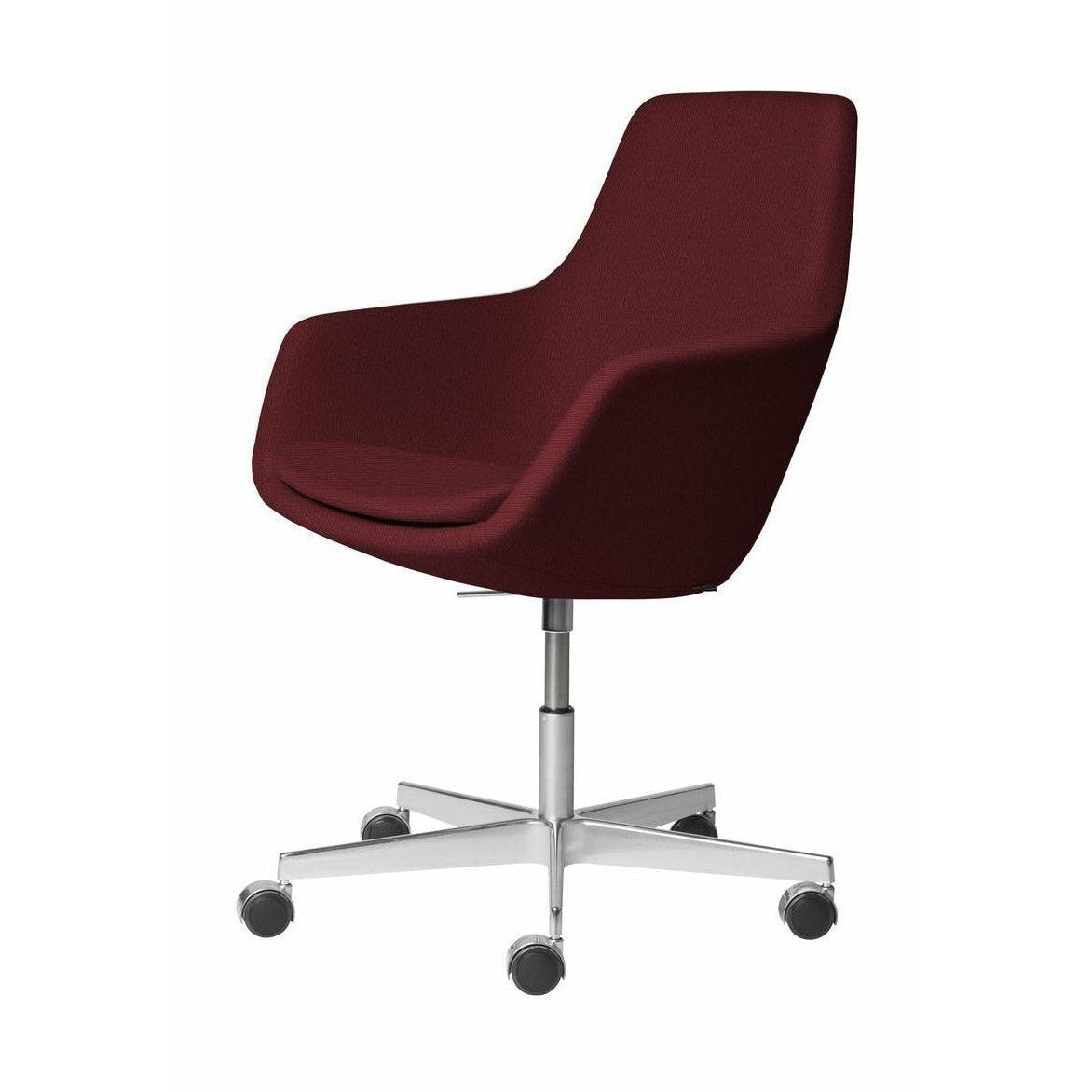 [product_category]-Fritz Hansen Little Giraffe Swivel Chair Fabric Christianshavn, Red Uni-Fritz Hansen-3211-ALU-CHRI-1140-FRI-1