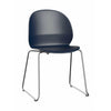 Fritz Hansen N02 Recycle Chair With Welded Connecting Device, Dark Blue/Chrome