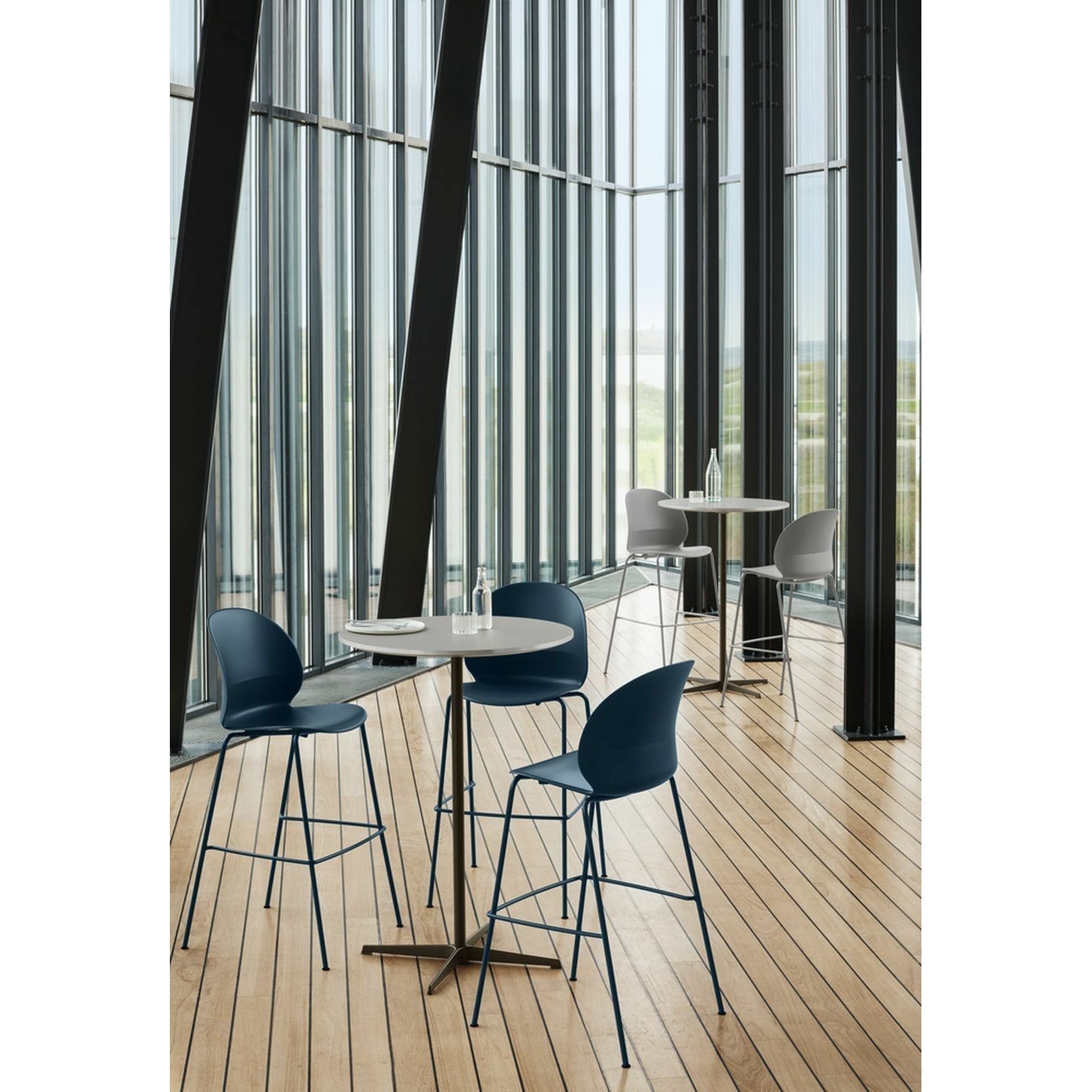 [product_category]-Fritz Hansen N02 Recycle Low Bar Stool, Light Blue/Black-Fritz Hansen-N02-40-Light-Blue-Black-FRI-6