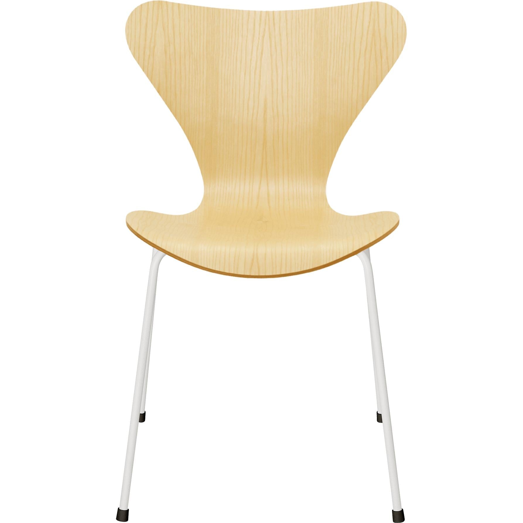 [product_category]-Fritz Hansen Series 7 Chair Veneer Ash Bowl, White Base-Fritz Hansen-3107-Finer-Ash-White-FRI-1