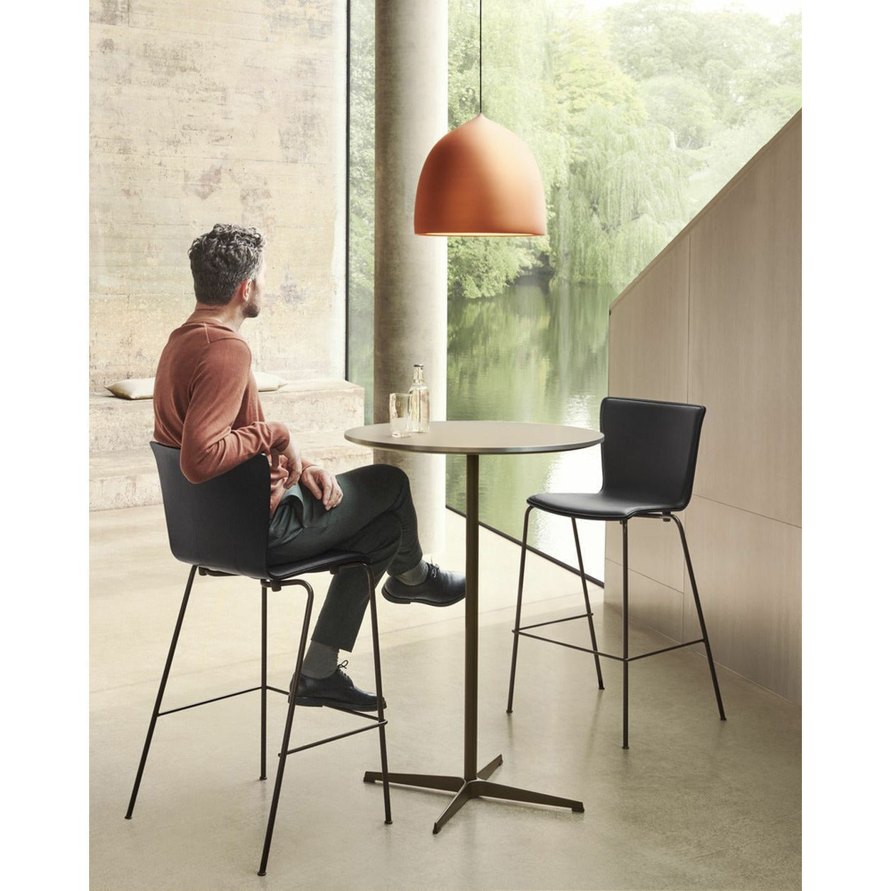 [product_category]-Fritz Hansen Super Circular Bar Table ø75, Bromo Grey/Warm Graphite-Fritz Hansen-A902-Grey-Bromo-FRI-8