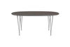 Fritz Hansen Super-Aripse Pull-Out Table Chromed 100x170/270 cm, grått laminat