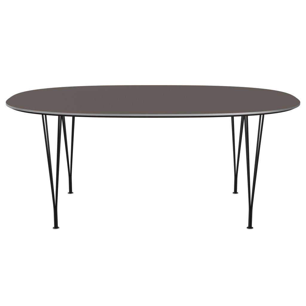 [product_category]-Fritz Hansen Superellipse Dining Table Black/Grey Fenix Laminates, 180x120 Cm-Fritz Hansen-B613-FXGRL-SPAL-DRBL-FRI-1