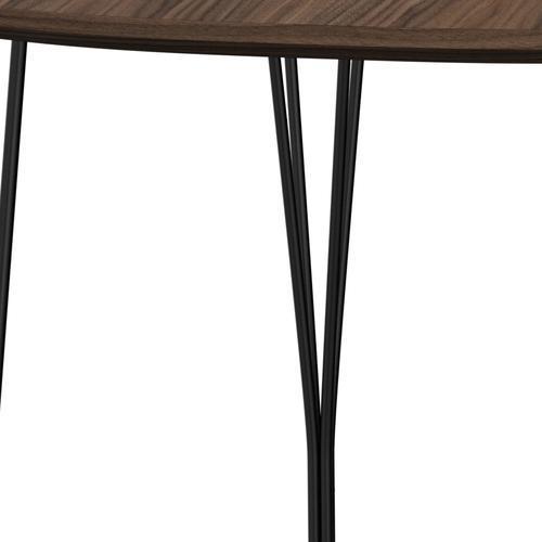 [product_category]-Fritz Hansen Superellipse Dining Table Black/Walnut Veneer With Walnut Table Edge, 170x100 Cm-Fritz Hansen-B616-WAL001-WAL001-DRBL-FRI-4