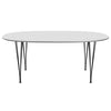 Fritz Hansen Superellipse Dining Table Black/White Fenix Laminates, 180x120 Cm