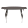 Fritz Hansen Superellipse™ Dining Table Brown Bronze/Grey Fenix Laminates, 135x90 Cm