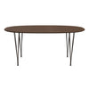 Fritz Hansen Superellipse Dining Table Brown Bronze/Walnut Veneer With Walnut Table Edge, 170x100 Cm