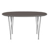 Fritz Hansen Superellipse™ Dining Table Grey Powder Coated/Grey Fenix Laminates, 135x90 Cm