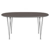Fritz Hansen Superellipse™ Dining Table Grey Powder Coated/Grey Fenix Laminates, 150x100 Cm