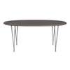 Fritz Hansen Superellipse™ Dining Table Grey Powder Coated/Grey Fenix Laminates, 170x100 Cm