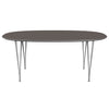 Fritz Hansen Superellipse™ Dining Table Grey Powder Coated/Grey Fenix Laminates, 180x120 Cm