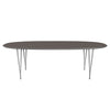 Fritz Hansen Superellipse™ Dining Table Grey Powder Coated/Grey Fenix Laminates, 240x120 Cm