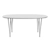Fritz Hansen Superellipse™ Dining Table Grey Powder Coated/White Fenix Laminates, 170x100 Cm