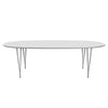 Fritz Hansen Superellipse™ Dining Table Grey Powder Coated/White Fenix Laminates, 240x120 Cm