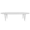 Fritz Hansen Superellipse™ Dining Table Grey Powder Coated/White Fenix Laminates, 300x130 Cm