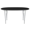 Fritz Hansen Superellipse™ Dining Table Silvergrey/Black Fenix Laminates, 150x100 Cm