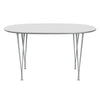 Fritz Hansen Superellipse Dining Table Silvergrey/White Fenix Laminates, 135x90 Cm