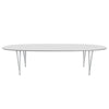 Fritz Hansen Superellipse Dining Table Silvergrey/White Fenix Laminates, 300x130 Cm